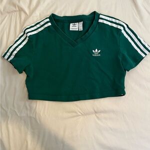 Cropped green adidas top